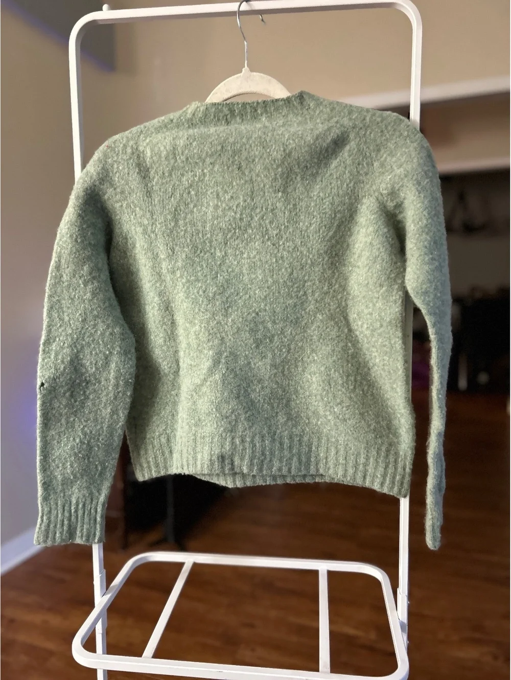 Girls Polo Ralph Lauren Made in Scotland Green Wool Pullover Sweater Medium